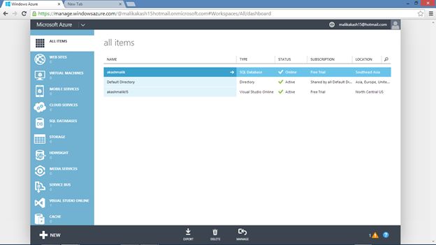 Microsoft Azure option